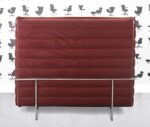 refurbished vitra alcove high back sofa red fabric