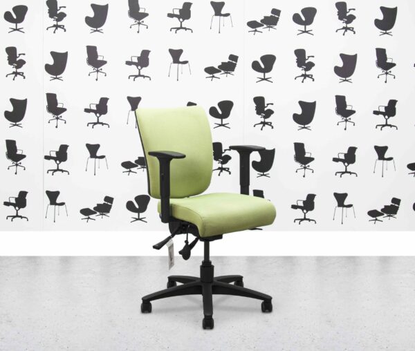 refurbished pledge may'b myb02 task chair green fabric