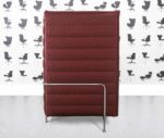 refurbished vitra alcove high back sofa red fabric