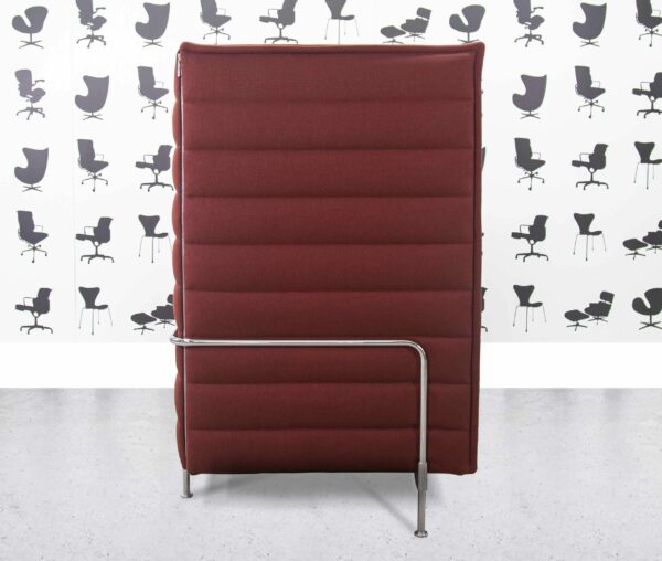 refurbished vitra alcove high back sofa red fabric