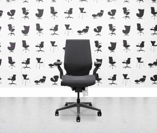 refurbished steelcase gesture grey fabric and frame