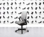 refurbished wilkhahn task chair at mesh grey mesh and leather seat