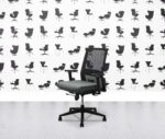 refurbished mobili nero task chair grey seat black mesh back