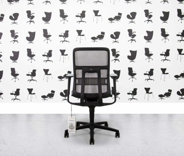refurbished wilkhahn task chair at mesh grey mesh and fabric seat