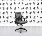 refurbished mobili nero task chair grey seat black mesh back