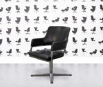 refurbished brunner sempus chair black leather back and seat