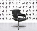 refurbished brunner sempus chair black leather back and seat