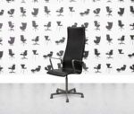 refurbished fritz hansen oxford 3162 high back black leather