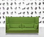 refurbished vitra alcove high back sofa emerald fabric