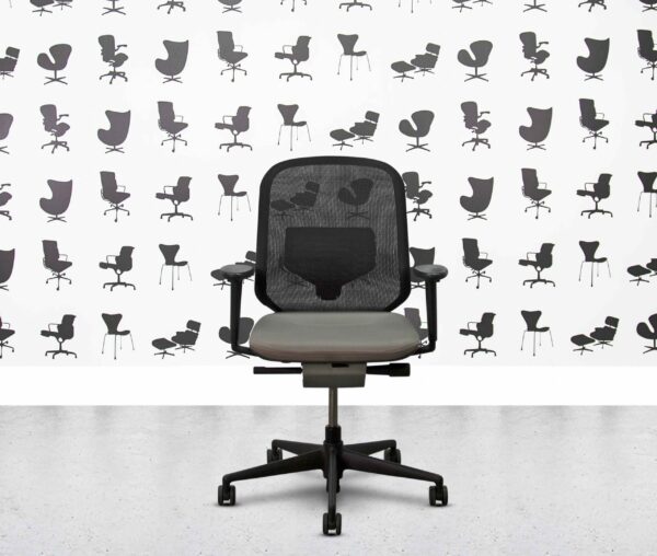 refurbished vitra medapal mesh back black frame sepia seat