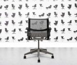 refurbished herman miller setu chair  black frame grey mesh