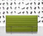 refurbished vitra alcove high back sofa grass green fabric