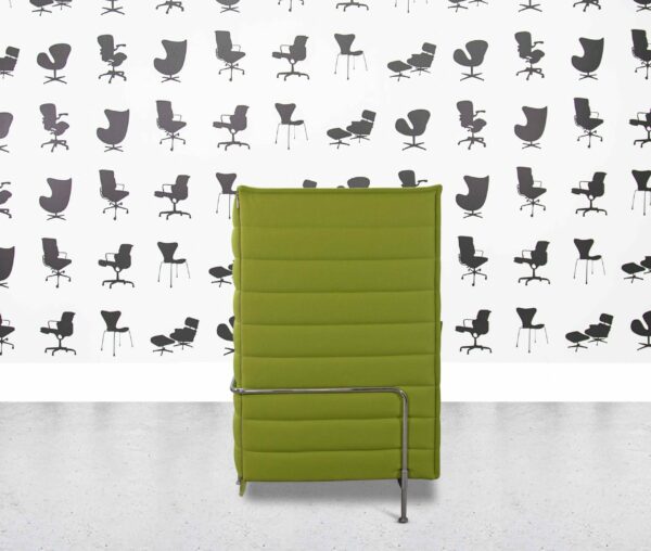 refurbished vitra alcove high back sofa grass green fabric