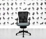 refurbished haworth zody desk chair black frame fixed arms ocean (copy)