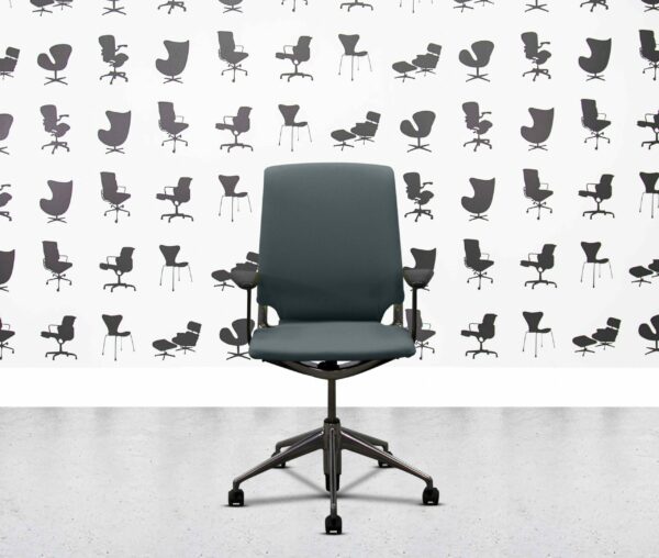 refurbished vitra meda desk chair polished aluminum paseo