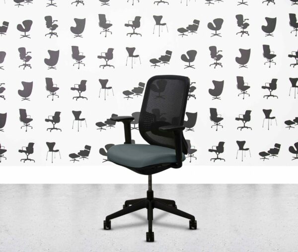 refurbished orangebox do black frame grey lumbar no tilt limiter paseo