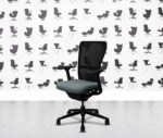 refurbished haworth zody desk chair black frame fixed arms ocean (copy)