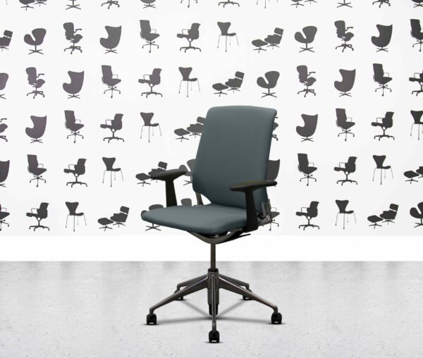 refurbished vitra meda desk chair polished aluminum paseo