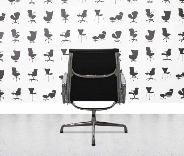 refurbished vitra ea112 polished aluminium black leather