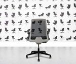 refurbished interstuhl everyis1 ev251 2d white frame black leather seat