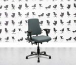 refurbished bma axia 2.2 polished aluminum medium back office chair paseo seat