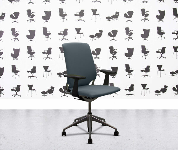 refurbished vitra meda desk chair polished aluminum paseo