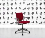 refurbished haworth very conference chair white and red