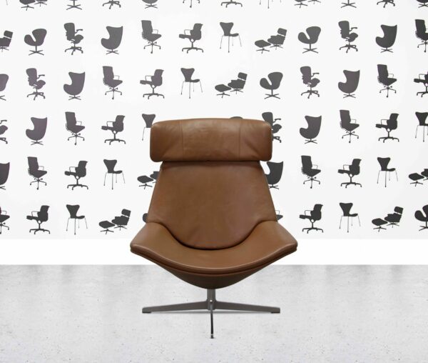 refurbished walter knoll by eoos armchair tan leather