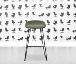 refurbished hay aas 39 high black powder coated steel light green fabric