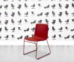 refurbished herman miller pronta stacking chair red