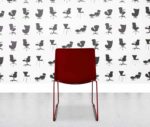 refurbished herman miller pronta stacking chair red