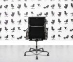 refurbished vitra soft pad ea219 polished aluminium frame black leather