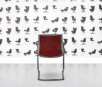 refurbished vitra unix cantilever meeting chair silk mesh persian plum