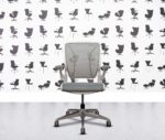 Refurbished Humanscale Diffrient World - White Frame - Grey Mesh Back and Seat