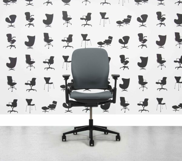 refurbished steelcase leap v2 chair full spec black frame multi colour