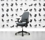 refurbished steelcase leap v2 chair full spec black frame multi colour