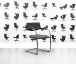 refurbished vitra visavis meeting chair black plastic back multi colour