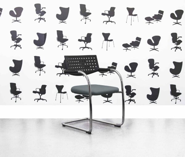 refurbished vitra visavis meeting chair black plastic back multi colour