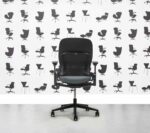 refurbished steelcase leap v2 chair full spec black frame multi colour