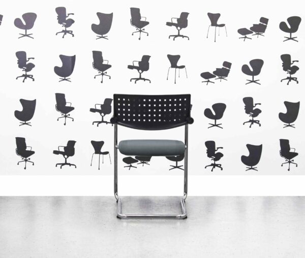 refurbished vitra visavis meeting chair black plastic back multi colour