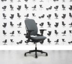 refurbished steelcase leap v2 chair full spec black frame multi colour