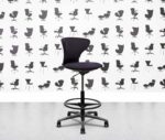 refurbished sedus turn around swivel stool indigo seat and back