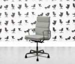 refurbished vitra soft pad ea219 aluminium frame white leather