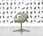 refurbished fritz hansen rin conference chair white frame apple fabric