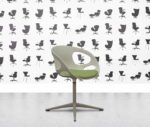 refurbished fritz hansen rin conference chair white frame apple fabric