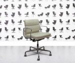 refurbished vitra ea217 chrome frame white leather