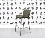 refurbished boss design kruze stool kru/6 fully upholstered green fabric