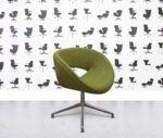 refurbished boss design happy chair chrome green fabric