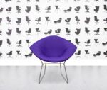 refurbished walter knoll bertoia diamond chair full cover purple