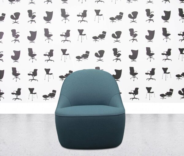 refurbished fursys stone armchair blue munsell